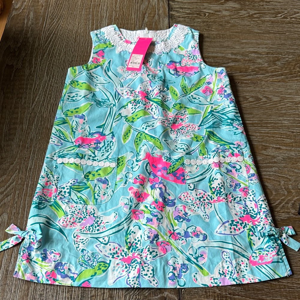 Lilly Pulitzer Kids Dress in Blue and Pink Floral